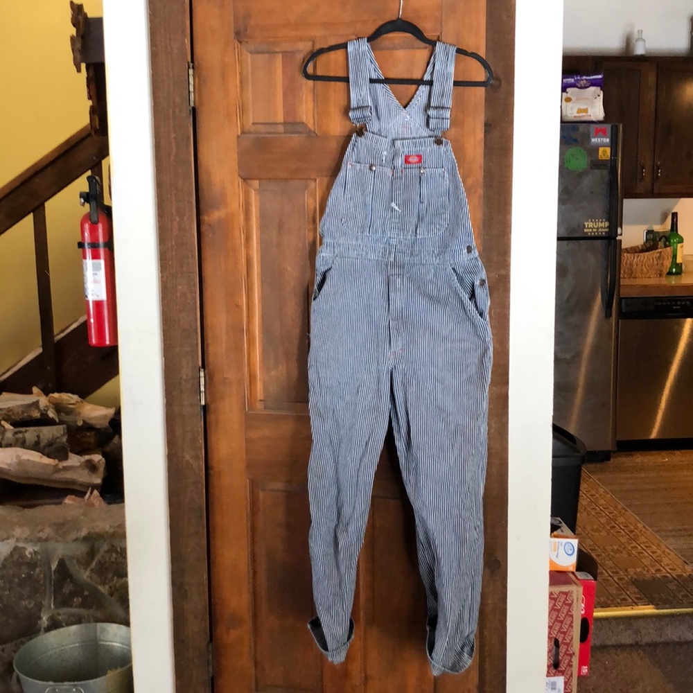 Vintage Dickies striped overalls